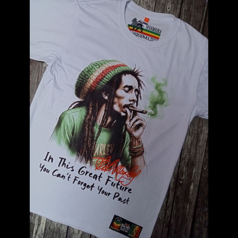 Baju Rasta Bob Marley kaos Bob Marley No Woman No Cry t-shirt Reggae Original Javamaika Rasta Appare