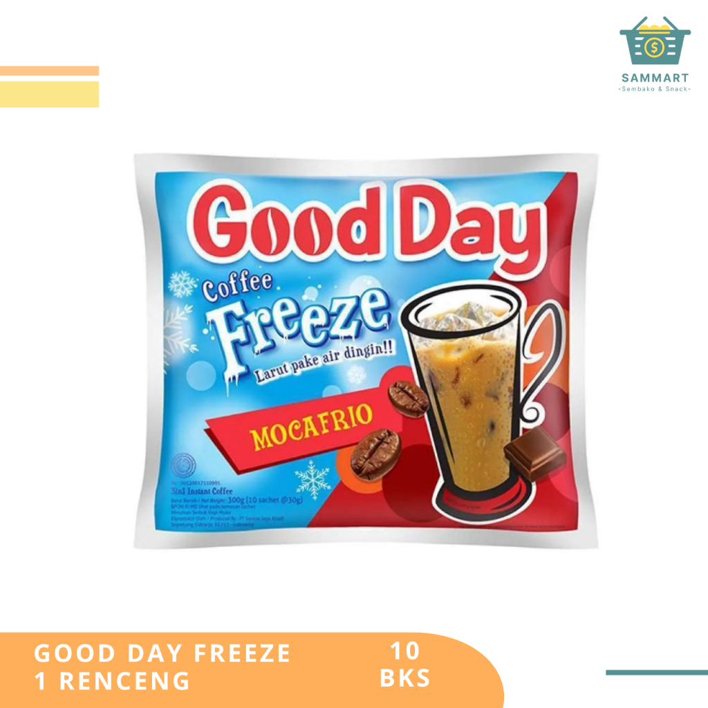 

Good Day Freeze Coffe Mocafrio 30gr 1 Renceng Isi 10