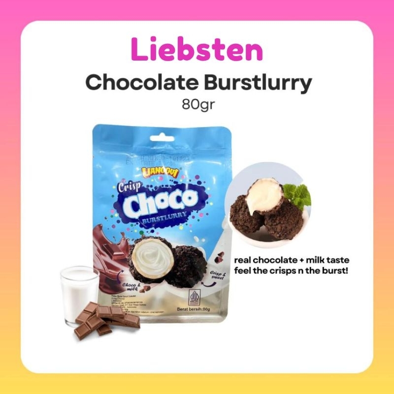 

Lianggui Burst Choco Chocolate Flavour 80gr Choco Ball Choco Wafer Milk Ball