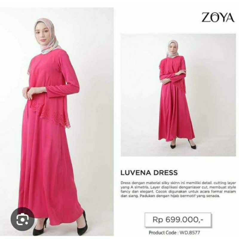 BUSANA MUSLIM LUVENA DRESS ORIGINAL BY ZOYA