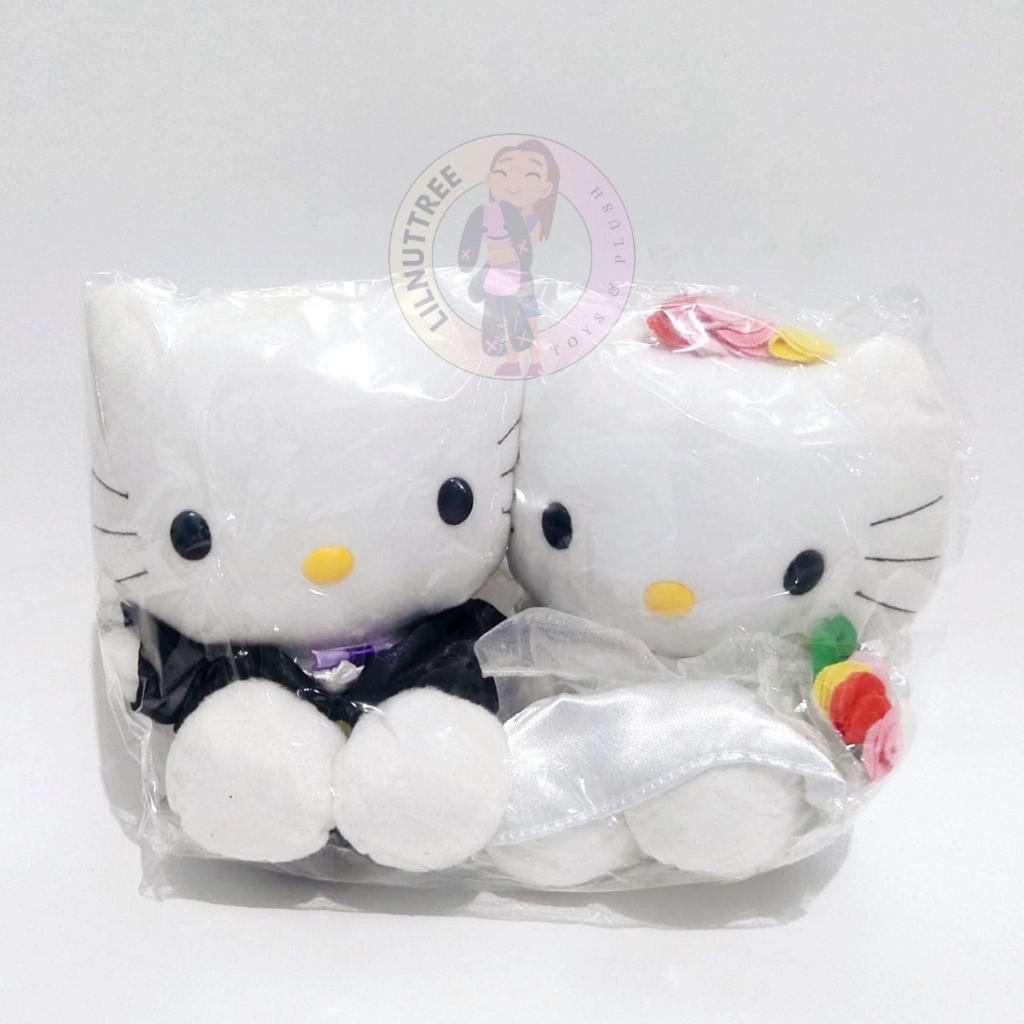 Boneka Hello Kitty Wedding Couple MCD Vintage Classic Original Plush Doll