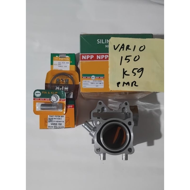 SILINDER BLOK BORING SEHER SET HONDA VARIO 150 PCX 150 FI KODE K36 K59 MERK NPP BAGUS BERKUALITAS