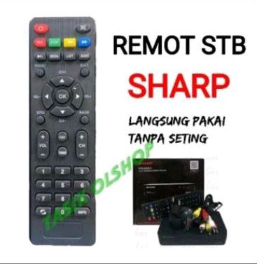 Sharp remote control Set top box