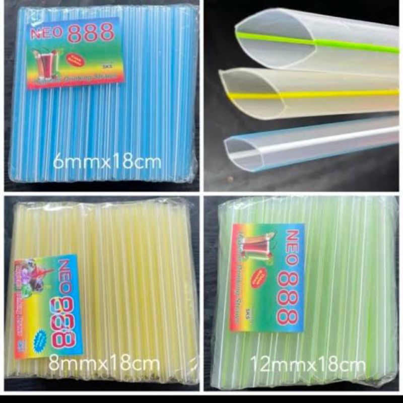 sedotan plastik bubble pop ice