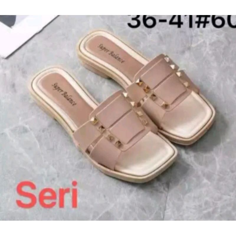 Sandal Selop Jelly Wanita Terbaru Balance Valentine Duri Stud 088-Y