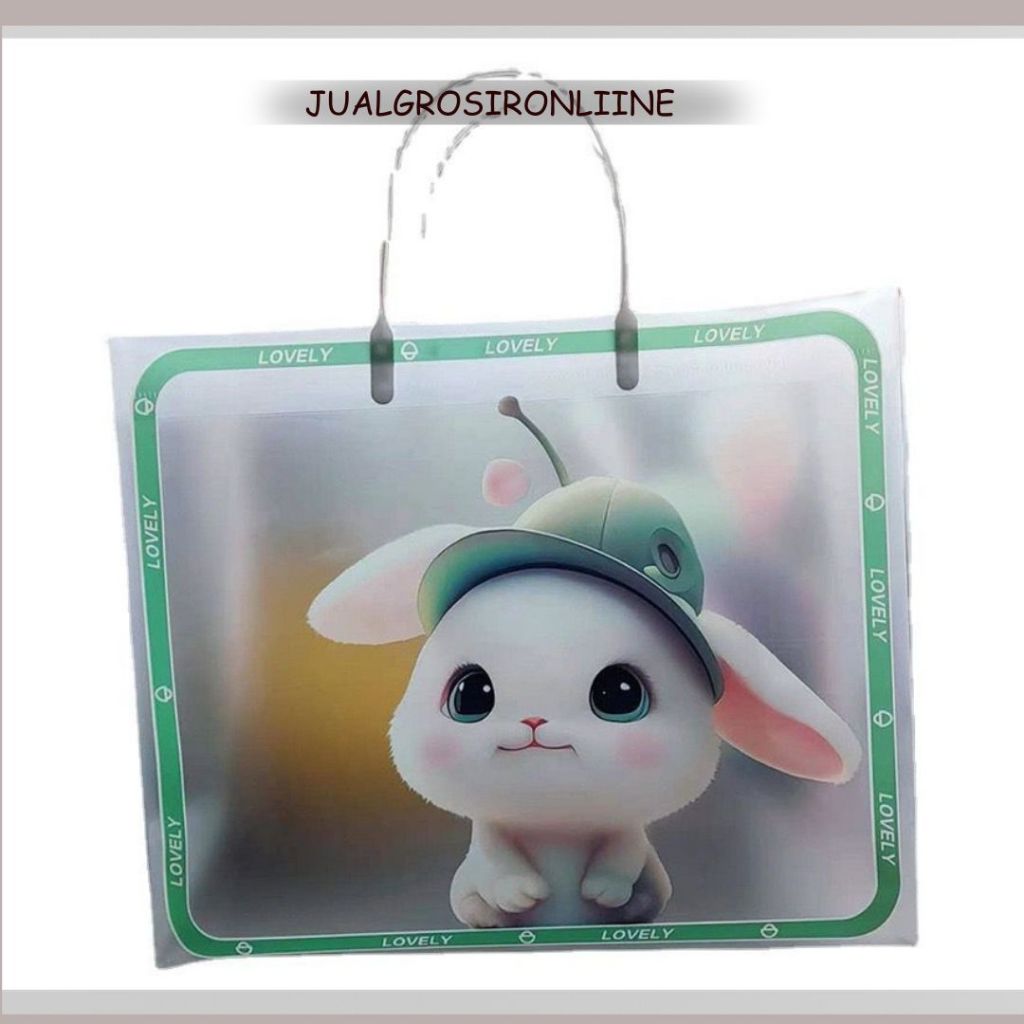 

Paper Bag Mika Motif Rabbit Gift bag Premium Tas Sovenir Pesta Hadiah Kado