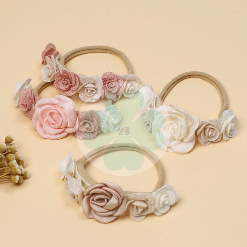 LittleMarche/ Bando Bayi Korea Rosee Premium / Rojeeh /headband anak bayi /  bando anak / Bandana ba