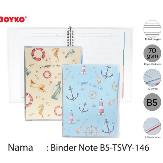 

Map Binder Note A5 B5 seri Pelaut A5 / B5-TSVY-522 dan 146 Joyko