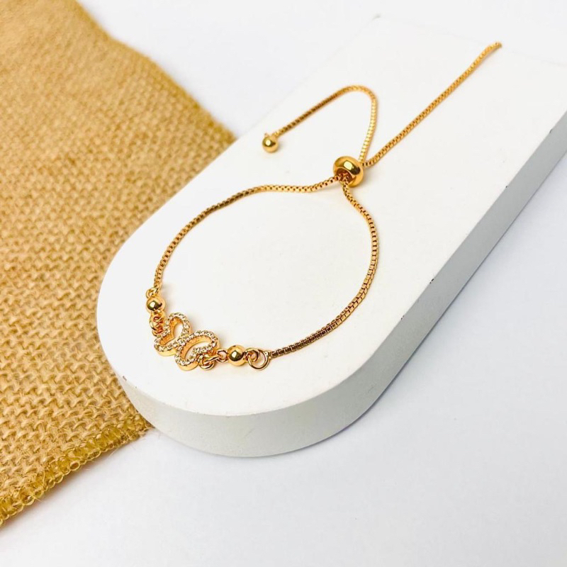 Gelang Tangan Serut Wanita Titaniun Model Terbaru Gelang Wanita cuping Anti Karat