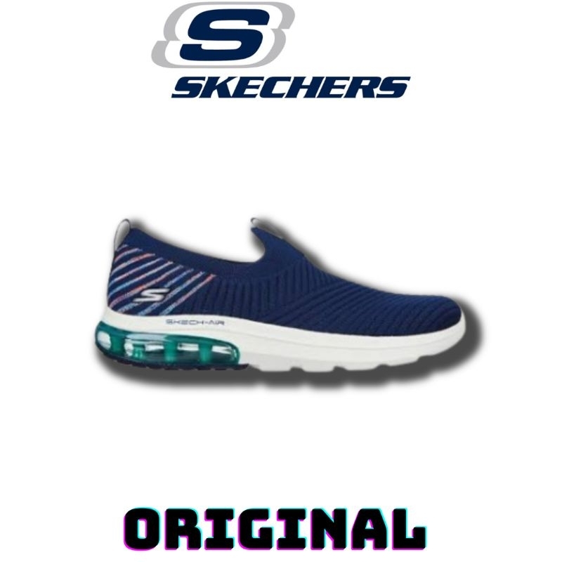 Sepatu Skechers Slip On Go Walk Air 2.0 Navy Women's ( 124363/NVY ) Original
