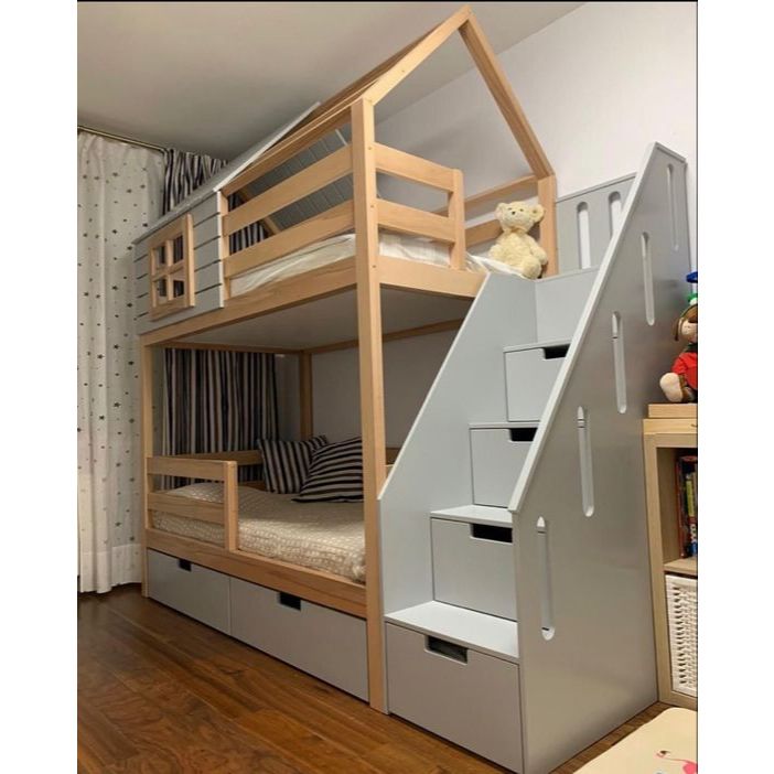 Tempat Tidur Anak Tingkat Minimalis Variasi Rumah Tingkat// Dipan Anak Tingkat // Ranjang 2 Anak Min