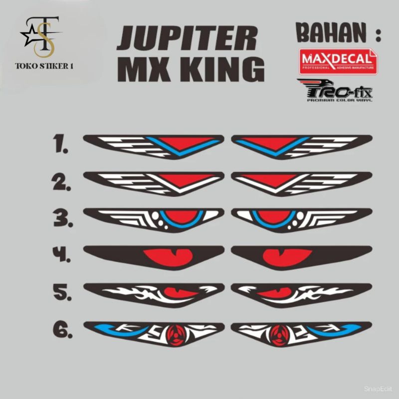 Stiker lampu senja jupiter mx king