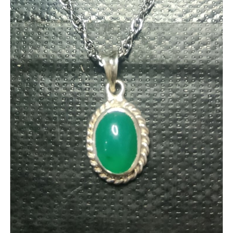 LIONTIN BACAN DOKO PERAK+ KALUNG MONEL (DIM 9X6X4)