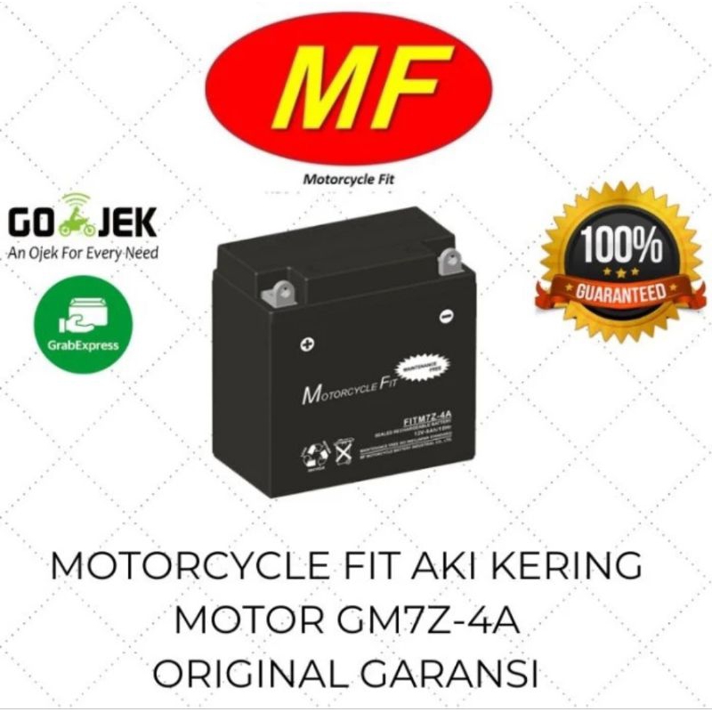 AKI KERING MOTOR FITM7Z4A 9AH SUZUKI THUNDER 125 PULSAR 160 180 ACCU GM7Z-4A