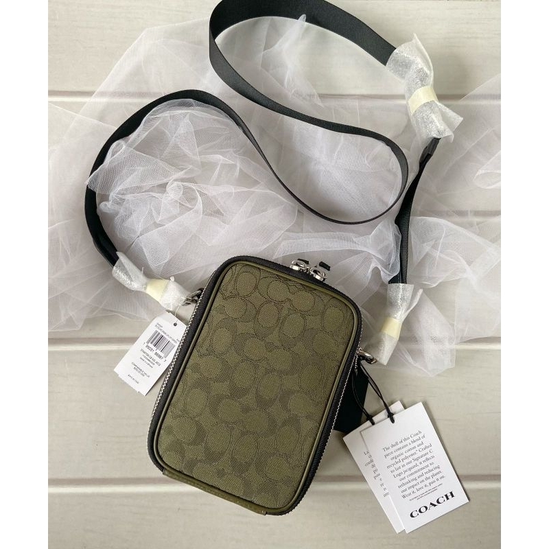 Tas HP Coach Authentic Original CH097 Stanton Crossbody Signature Chambray Utility Green i