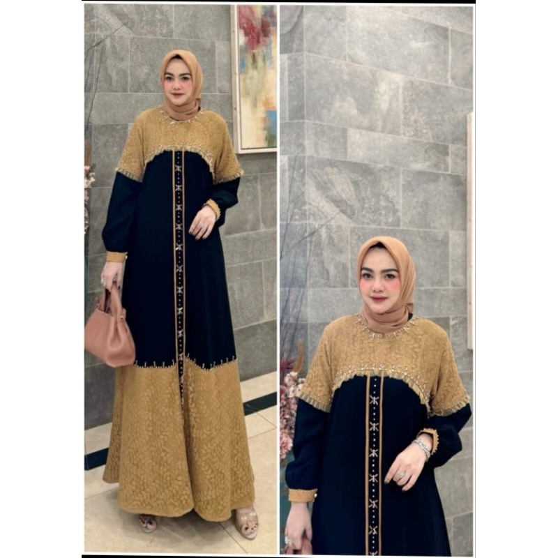 Raya dress by Raina pashion  gamis abaya Madinah ras terbaru original