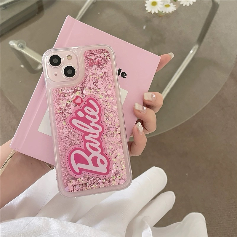 CASE CASING HP IPHONE BARBIE PINK LUCU [BACA DESK]