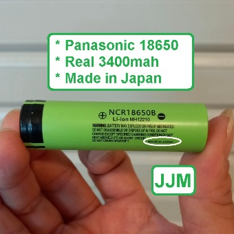 Baterai Panasonic 18650 Batere Laptop NCR 18650B 3000mah Japan - Batere Cas NCR18650B Asli Jepang - 