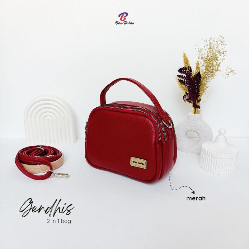 COD ✅ Gendhis 2in1 bag by biru Tsabita bahan Chocoly/tas selempang wanita terbaru bahan anti air/tas