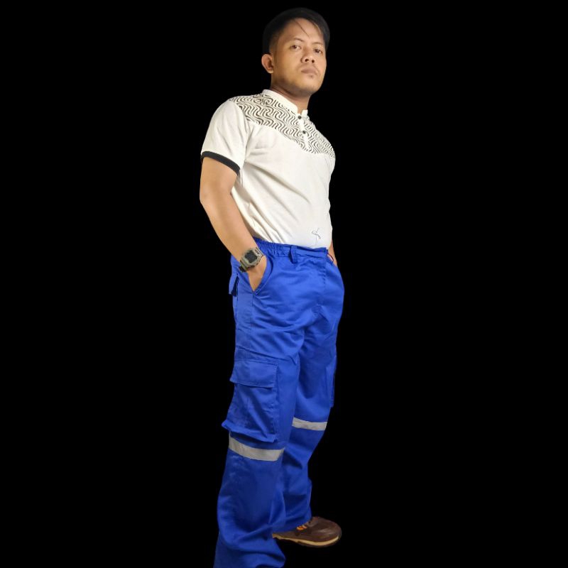 Celana Wearpack Safety Warna Biru Benhur Celana Safety Premium American Drill