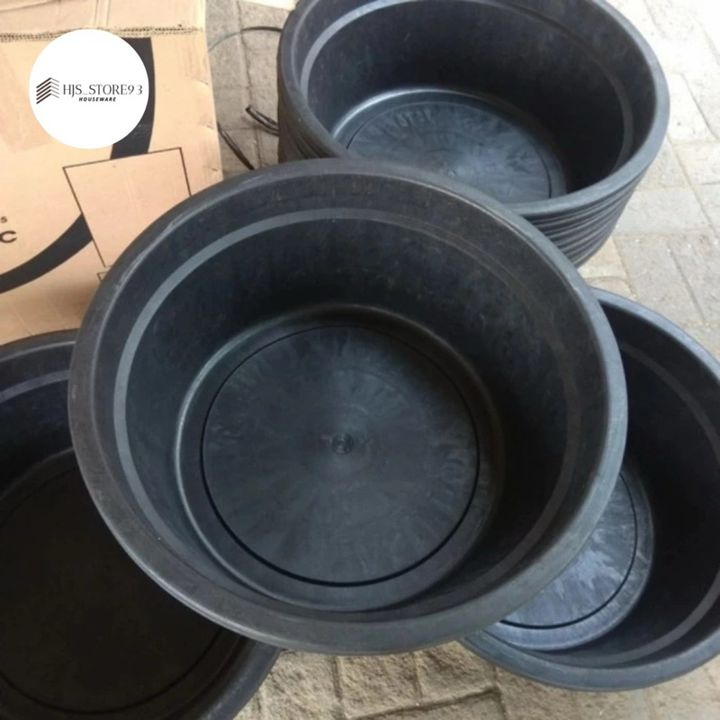 bak 24 karet hitam / bak jumbo anti pecah / baskom besar / bak tahan banting / ember karet jumbo