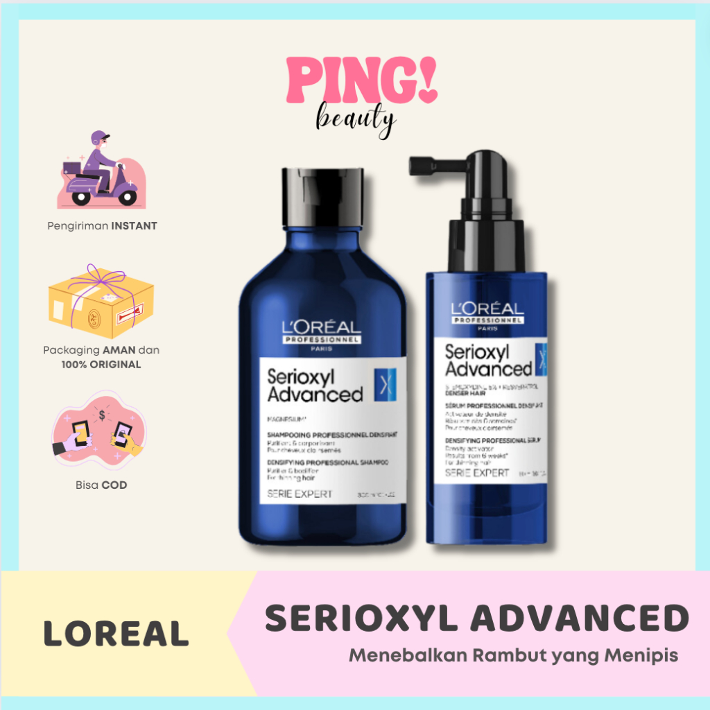 Loreal Serioxyl Advanced Shampoo Serum Rambut Rontok Penumbuh Rambut