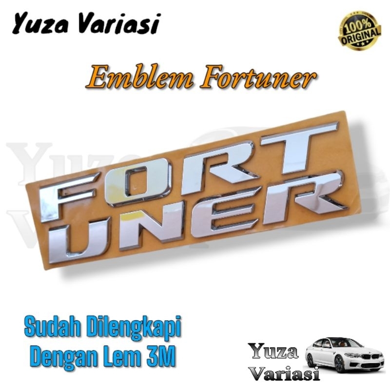 emblem tulisan bagasi dan kap mesin toyota FORTUNER ORIGINAL // Emblem tulisan Fortuner kap mesin //