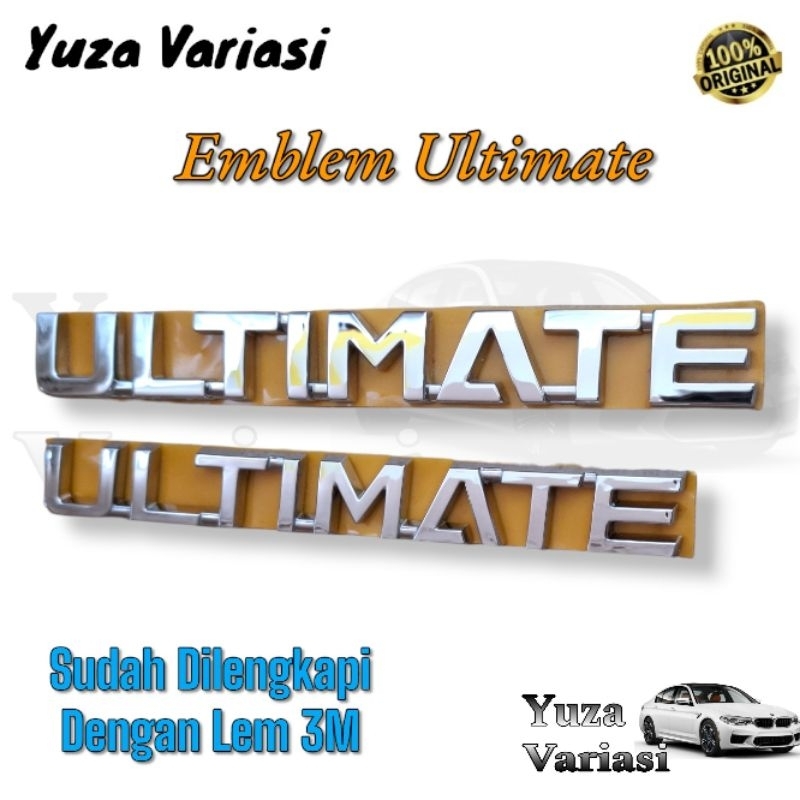 Emblem Tulisan Ultimate Chrome Original/ Logo Emblem Tulisan Ultimate Xpander Chrome Original // Emb