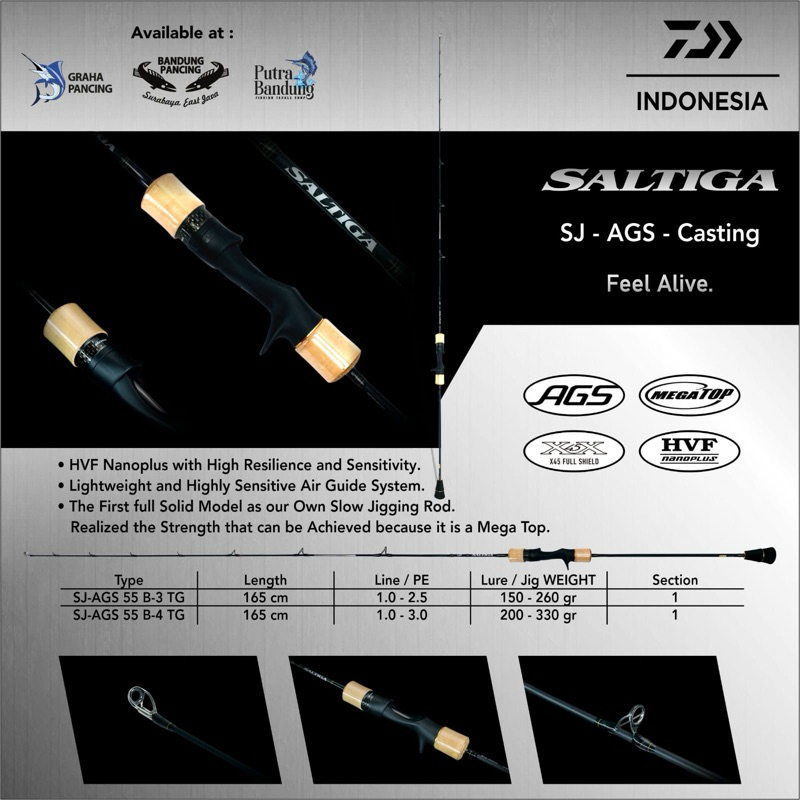 DAIWA / SALTIGA SJ AGS / JORAN PANCING / ROD DAIWA SALTIGA AGS 55B-4 TG