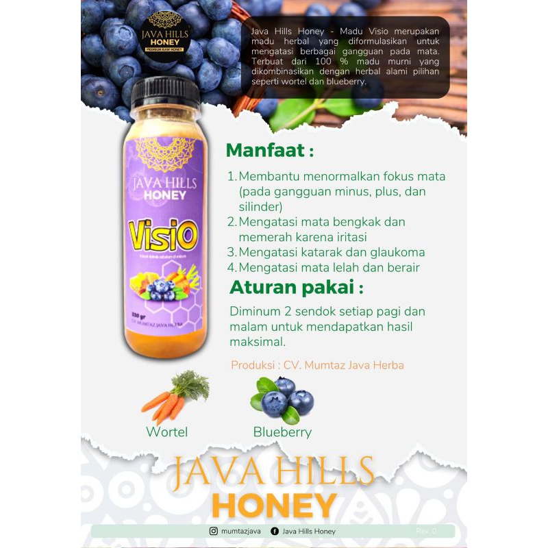 

Java Hills Honey - Madu Visio 320gr