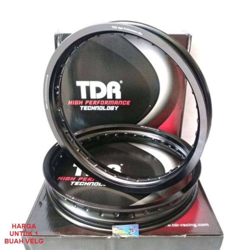 Velg TDR W kotak HITAM Ring 17, Velg Peleg TDR W 140, 160, 185, 215 ring 17 Hitam TDR ORI