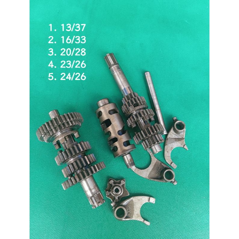 gigi transmisi minerva 150 viar tossa gearbox set minerva 150 gigi rasio minerva 150 original