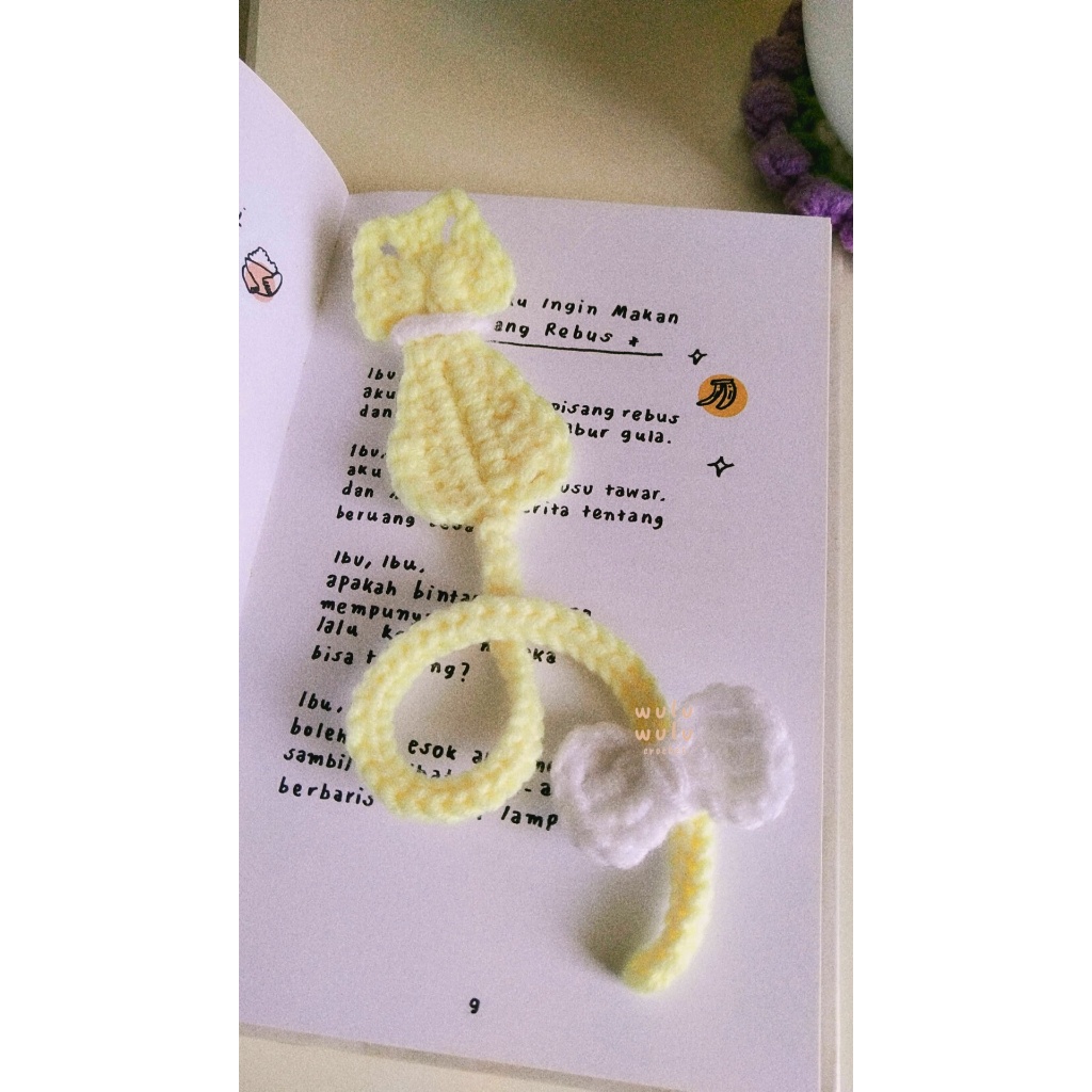 

Cat Bookmark Crochet | Pembatas Buku Rajut by wuluwulucrochet