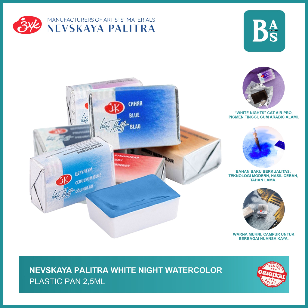 

Nevskaya Palitra - Cat Air dengan Wadah Plastik 2,5cm - White Night - Bali Artemedia