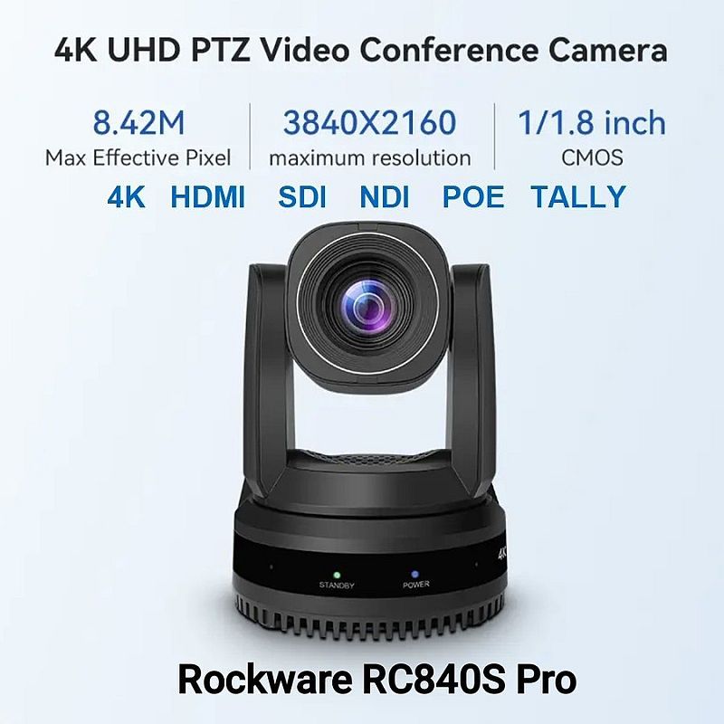 ROCWARE RC840S UHD VIDEO PTZ CAMERA  SONY 1/1.8'' INCH CMOS