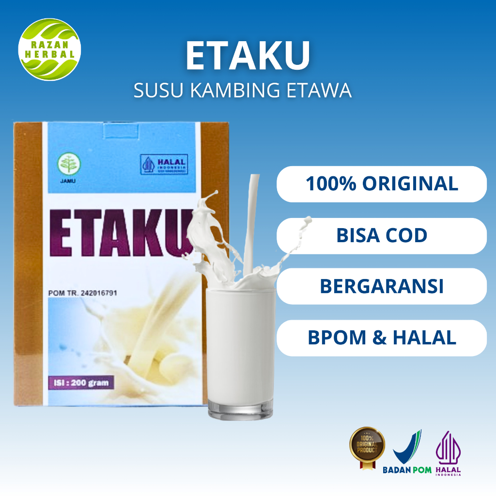 

Walatra Etaku Goat Milk Susu Kambing Etawa Bubuk Asli 200gr