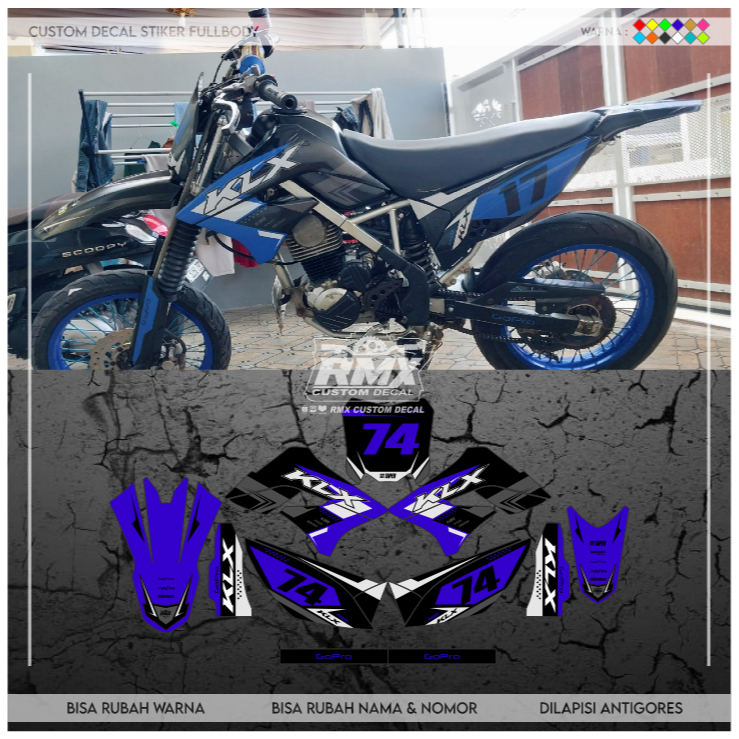 DECAL KLX 150 S/L FULLBODY (002) DEKAL STIKER DTRACKER DTX D-TRACKER LAMA OLD 2009 2010 2011 2012 20