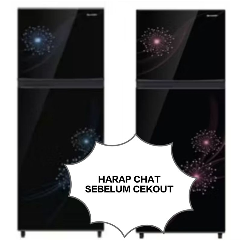 Sharp SJ237MGDP  SJ237MGDB Kulkas LEMARI ES 2 pintu