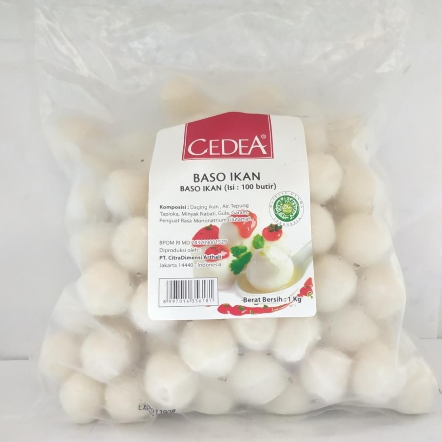 

Cedea bakso ikan fish ball 1kg baso ikan cedea isi 100 pcs Halal