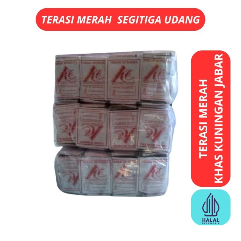 

TERASI MERAH ISTIMEWA Cap SEGITIGA UDANG kuningan