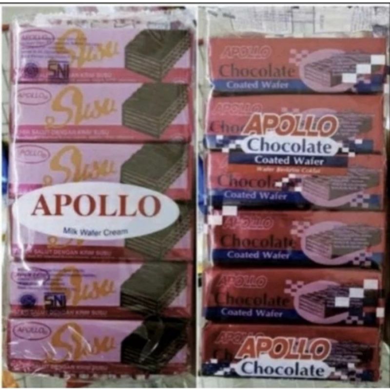 

wafer Apollo susu atau coklat /biskuit apollo