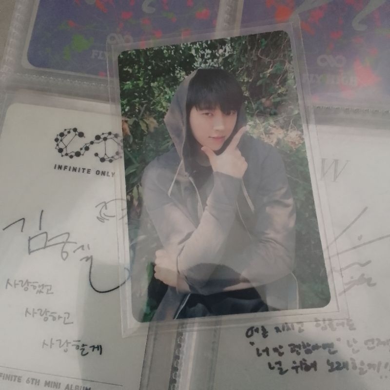 infinite woohyun write photocard pc