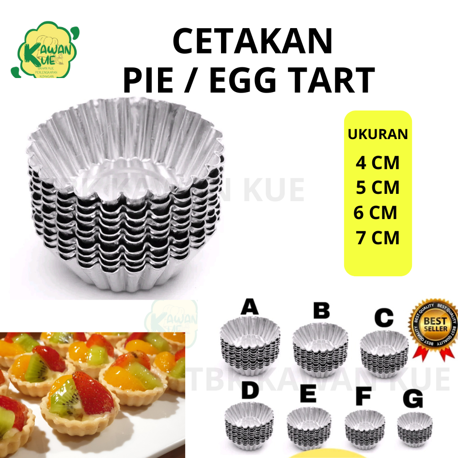 Cetakan Kue Pie  isi 20pc/ Egg Tart Alumunium/ Cetakan Pie Egg Tart / Cetakan Aluminium