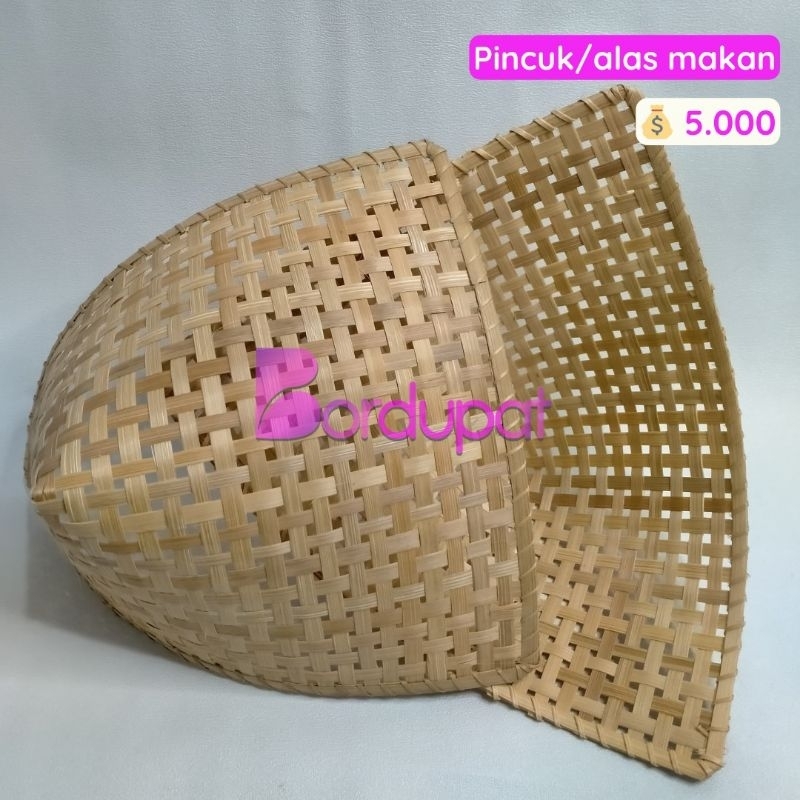 Pincuk Anyaman Bambu/ Piring Bambu/Besek Pincuk