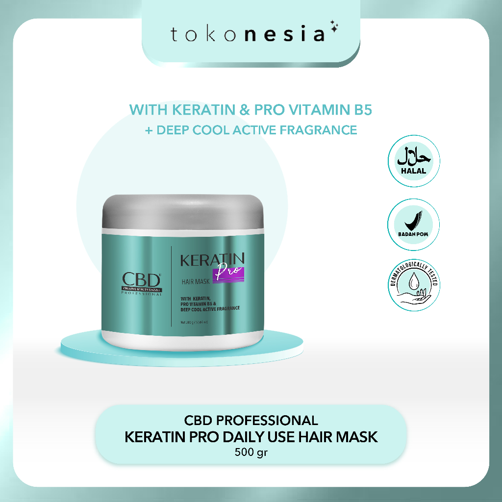 CBD Professional Keratin Pro Daily Use Hair Mask (Masker Rambut/Treatment) 500gr