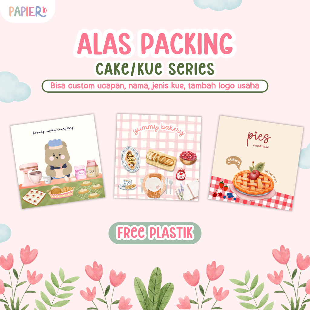 Alas Packing Kue Alas Packing Tema Kue Paper Aksesoris Kertas Dudukan Kertas Alas Kue Cute Paper FRE