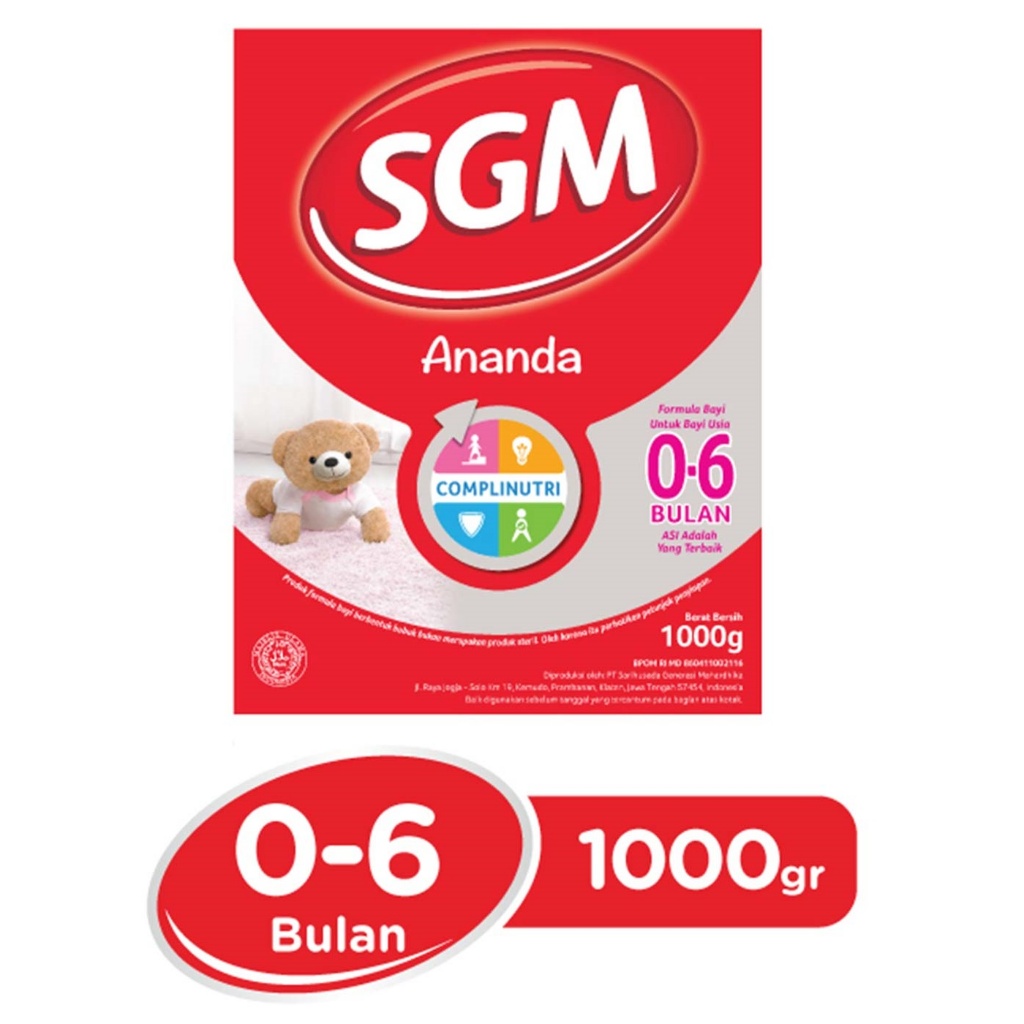 SGM Ananda 0-6 Bulan 1000 Gram / Susu Formula Bayi SGM Ananda 1 0-6 Bulan 1 Kg / SGM Ananda 1 1000gr