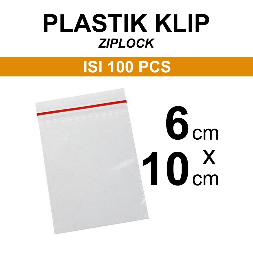 aiGooTan - PLASTIK KLIP 6x10 (ISI 100) - Plastic Kemasan Makanan 6 x 10 CM Obat Kecil Ziplock Ziplok