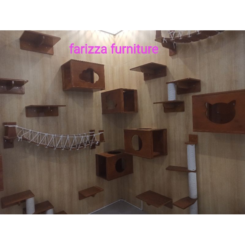Custom cat playground kayu