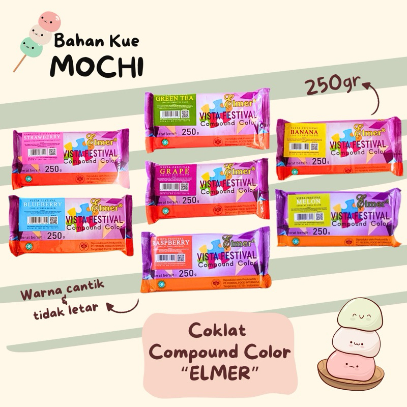 

Coklat Blok Warna Elmer 250gr / Elmer Vista Compound Color 250gr